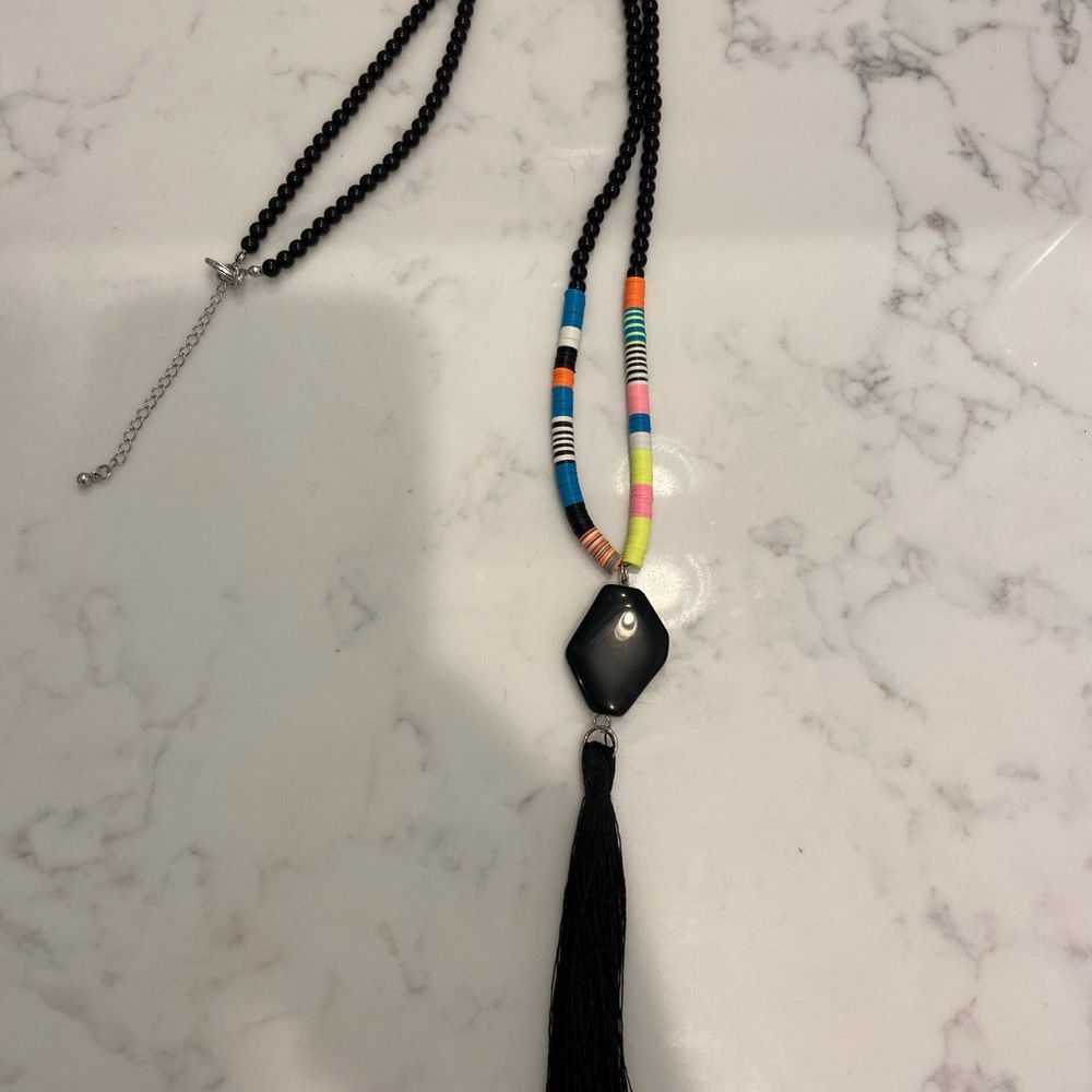 Multicolor Tassel Necklace